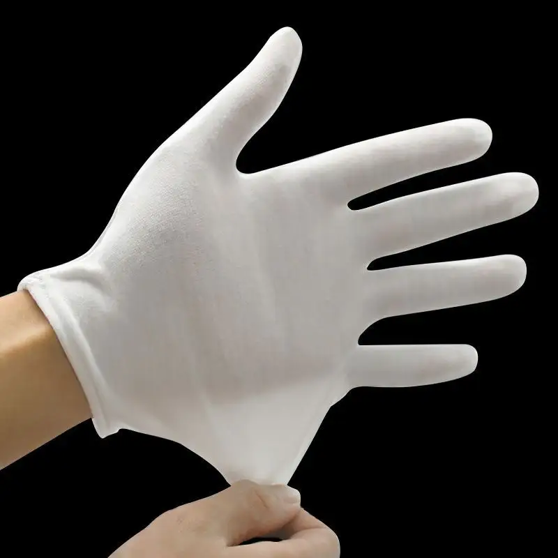wholesale factory sale high quality household hand white 100% cotton eczema gloves for kids adults