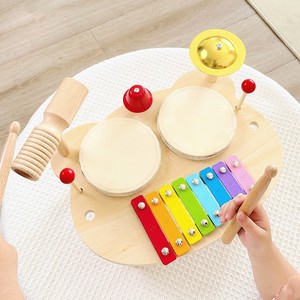Ensemble de percussion en bois pour l'éducation précoce des enfants, instrument de musique pour débutants, jouet éducatif d'éveil - Product Image 3