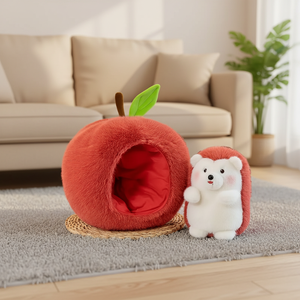Oferta Especial: Cojín de Peluche Personalizado de 30cm, Suave, para Niños, de Algodón PP, para Cama o Sofá, con Diseño de Erizo o Manzana, Desmontable - Product Image 1