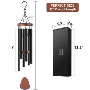 Lớn nhôm gió Chimes 37 "inch cho ngoài trời trang trí sân vườn Thiền gió Chime kim loại ống với gió Catcher - Product Image 6