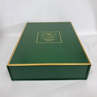 Boîtes cadeaux en carton pliable rigide noir de luxe personnalisées avec fermeture magnétique matériaux recyclés cadeau logo de luxe pliable