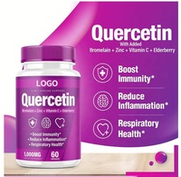 OEM/ODM Capsules de soutien immunitaire pour adultes à base de bromélaïne, vitamine C et zinc, quercétine, vitamine D3 végétalienne, 60 capsules, marque privée