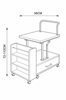 Table basse en bois minimaliste avec roulettes, plateau relevable et hauteur réglable - Meuble de salon durable et écologique fabriqué en Chine