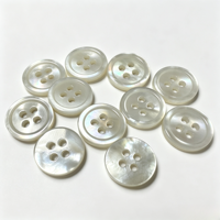 Boutons en nacre blanche naturelle à 4 trous, de haute qualité, nouveau design fantaisie, double face, pour vêtements