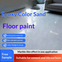 Peinture de sol auto-nivelante époxy à sable coloré pour intérieur, revêtement anti-dérapant et résistant à l'usure pour sols en ciment, effet marbre