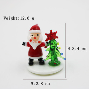 Colorful Custom Glass Santa Claus Globe <b>Father</b> <b>Christmas</b> Statue <b>Christmas</b> Tree with Base for Home Interior <b>Decor</b> - Product Image 4