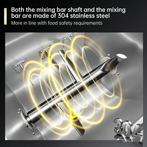 Mélangeur <span class=keywords><strong>de</strong></span> farine électrique à faible bruit pour boulangerie commerciale HWJ-25B, bol en acier inoxydable, pour eau et lait - Product Image 5