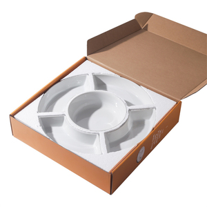 Vajilla de cerámica nórdica para restaurante, bandeja de porcelana con bandeja de bambú para servir platos, buffet, buena calidad - Product Image 4