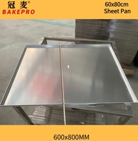 BAKE PRO Plaque en aluminium avec taille 600x800mm d'ustensiles de cuisson pour boulangerie