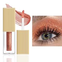 Fard à paupières liquide longue tenue, imperméable, brillant, à logo personnalisé, couleur unie, label privé, finition scintillante pour le maquillage quotidien