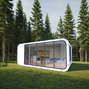 Maison capsule spatiale en acier entièrement meublée extensible, hôtel de camping de luxe, villa avec piscine, design d'intérieur personnalisé, écologique - Product Image 2
