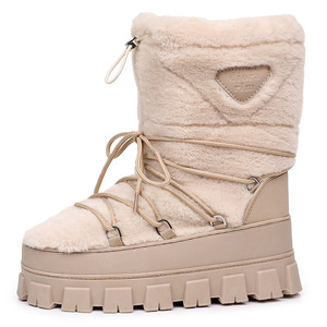 <span class=keywords><strong>Bottes</strong></span> d'hiver pour femmes, <span class=keywords><strong>bottes</strong></span> épaisses et chaudes, tendance, exportation transfrontalière européenne et américaine, plateforme Puda, style fourrure - Product Image 6