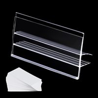 Porte-étiquettes adhésifs en PVC personnalisés pour panneaux grillagés et crochets de rayonnage métallique