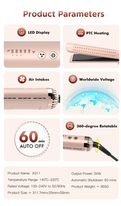 <span class=keywords><strong>Bdisco</strong></span> Venta al por Mayor Plancha de Pelo de Calentamiento Rápido 9.9, Alisador y Rizador de Pelo, Plancha Plana para el Cabello - Product Image 6