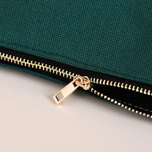 Толстая холщовая металлическая сумка на молнии, 16 унций - Product Image 3