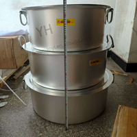 Marmite Classique Grande Taille 55CM 60CM 65CM en Aluminium Moulé Sous Pression avec Couvercle et Poignée