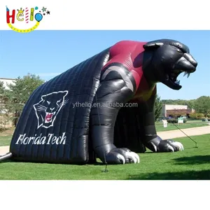 Custom Panther Inflatable Leopard Tent, Inflatable Leopard Tunnel Đối Với Trò Chơi Bóng Đá