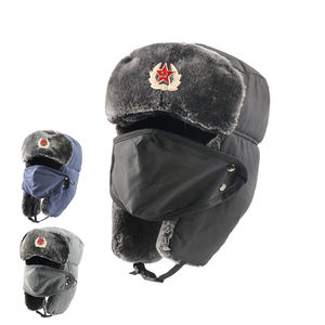 <span class=keywords><strong>Gorro</strong></span> Ruso Soviético de Piel Artificial de Conejo, <span class=keywords><strong>Gorro</strong></span> <span class=keywords><strong>Ushanka</strong></span> para Clima Frío de Invierno para Hombre con Estrella Roja Soviética - Product Image 4