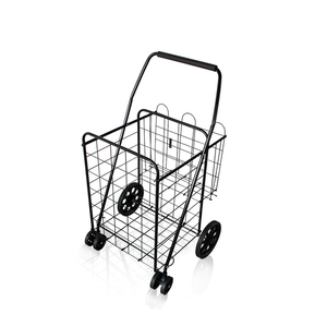 Poussette pliable de supermarché à 4 roues personnalisable Chariot à provisions Chariot à main avec panier Chariots à provisions pliables - Product Image 2