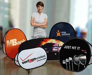 Banner Publicitario Personalizado Tipo Pop-Up, Estructura Plegable para Ferias Comerciales, Forma Triangular, Redonda o de Haba, con Logotipo - Product Image 6