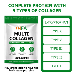 Poudre de collagène multi-sources OEM ODM avec niacine et mélange bioactif de protéines pour soutenir la santé des cheveux, de la peau, des ongles, des articulations, des os et des muscles - Product Image 3