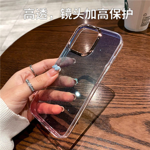 Cho 14Promax điện thoại trường hợp Gradient long lanh iphone15 Kim Loại ống kính Vòng 13 bảo vệ Bìa - Product Image 4