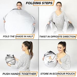 <span class=keywords><strong>Pare</strong></span>-soleil de voiture en polyester 210T bloqué réflecteur de <span class=keywords><strong>pare</strong></span>-<span class=keywords><strong>brise</strong></span> intérieur de voiture pour garder la voiture au frais - Product Image 6