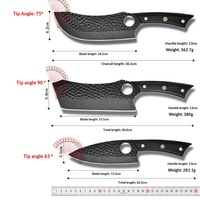Couteau de chef en acier Damas forgé à la main, hachoir de cuisine aiguisé avec manche, couteau de cuisine polyvalent pour la vente en gros
