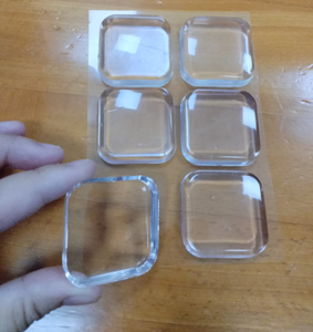 Transparent Silicone Door Stopper <b>Stickers</b> 4.2cm Square Self-Adhesive Durable Waterproof Mute Anti-Shock Living Room Warehouse - Product Image 5