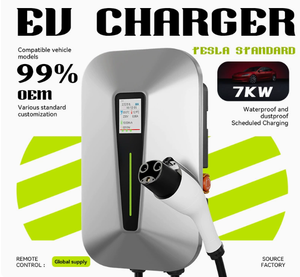 เครื่องชาร์จรถยนต์ไฟฟ้าแบบติดผนัง 7000W รองรับ Tesla มาตรฐาน IP54 กันน้ำ สำหรับใช้ในบ้าน ระบบอัจฉริยะ สำหรับรถยนต์พลังงานใหม่ ชาร์จเร็วและชาร์จช้า - Product Image 3
