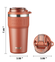 Mug isotherme à double paroi en acier inoxydable 316 de 630 ml avec logo personnalisé, isolation sous vide 12-24 heures, écologique et étanche pour café