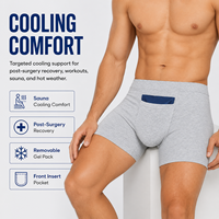 Ropa Interior con Bolsas de Gel Flexibles para Mantenerse Fresco por Más Tiempo, Enfriamiento para Sauna, Recuperación Postoperatoria, Alivio del Calor Durante el Ejercicio, Calzoncillos Boxer Personalizados OEM