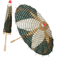Parapluie personnalisé avec logo, tissage de fleurs colorées éthiopiennes, parapluie avec logo pour les événements et les mariages
