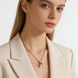 CUSTOM <b>SILVER</b> 10K/14K GOLD PLATED <b>SOLID</b> GOLD LAB GROWN DIAMOND ZICON ENGAGEMENT CLUSTER <b>NECKLACE</b> UNISEX CUTE ANNIVERSARY PARTY - Product Image 6