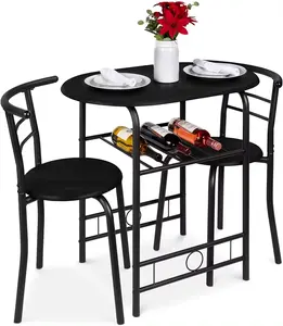 Space-saving Home Bar Three Pieces Dinning Table And Chairs Set Dining Room Furniture