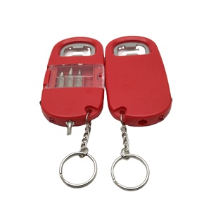 Multi función linterna cerveza botella abridor clave cadena con tornillo conductor herramienta - Product Image 6