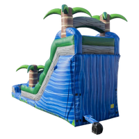 Maison gonflable commerciale de rebond pour enfants de toboggan aquatique de piscine de toboggan d'eau simple moderne
