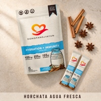 Poudre d'électrolytes en sachets (15 unités) avec vitamines, végétalien, sans gluten, supplément nutritionnel sportif, vente en gros