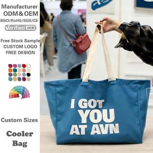 Bolsas de Mano <span class=keywords><strong>Grandes</strong></span> de Algodón Liberty, Fabricante de Bolsas de Algodón Azules con Logotipo Personalizado, Bolsas Reutilizables Acolchadas para Mujer, de Lona con Cinta de Algodón - Product Image 1