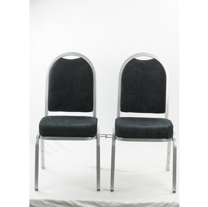 Silla de banquete de Hotel de aluminio duradero con respaldo Flexible conector de Metal portátil al por mayor para boda de granja - Product Image 6