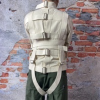 Veste de contention en toile robuste avec boucles métalliques pour la rétention maniaco-dépressive, combinaison de retenue pour l'asile, vêtement de bondage pour la psychiatrie et le BDSM