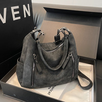 Sac fourre-tout à bandoulière grande capacité pour femme, avec fermeture éclair, sangle unique, design texturé et original, idéal pour les étudiantes et les navetteuses