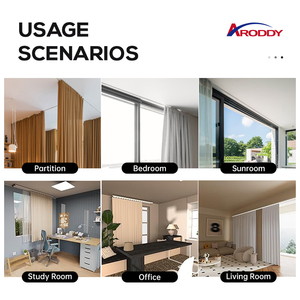 Rail de <span class=keywords><strong>rideau</strong></span> <span class=keywords><strong>double</strong></span> en métal industriel ARODDY, 29-73 pouces, extensible, montage au <span class=keywords><strong>plafond</strong></span> pour fonctionnement manuel - Product Image 5