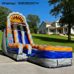 Patio trasero comercial 18 pies palmera salto gorila mármol Coco Tropical tobogán acuático inflable con piscina - Product Image 3
