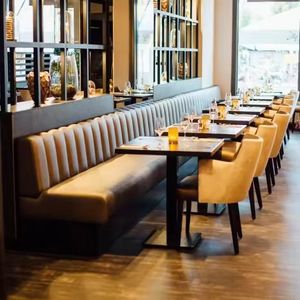 Nuevo diseño, muebles para restaurante, cafetería, tienda de hamburguesas, Bar, KTV, <span class=keywords><strong>Club</strong></span>, sofá de terciopelo, cabina seccional, asientos - Product Image 3