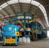 Ligne d'équipement de production de récuperation de sable d'argile verte pour coulée continue, avec moteur à roulement, haute productivité pour fonderie