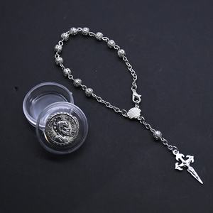 Bracelet <span class=keywords><strong>de</strong></span> chapelet en métal argenté Antique, casquette <span class=keywords><strong>de</strong></span> saint-valentin ou <span class=keywords><strong>Fatima</strong></span>, avec boîte, cadeau <span class=keywords><strong>de</strong></span> catholique, perles <span class=keywords><strong>de</strong></span> prière religieuse - Product Image 3