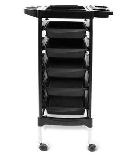 Carrito de Peluquería Profesional de Plástico para Salón de Belleza, Carrito para Estilista, Color Negro - Product Image 3