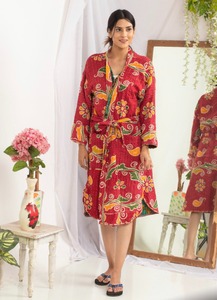Wholesale Handmade Kantha Jacket for Women Vintage Reversible Cotton <b>Quilted</b> Jacket Indian Block Print Boho Ethnic <b>Winter</b> Casual - Product Image 4