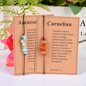 Wholesale Natural Crystal <b>Healing</b> Chips <b>Bracelet</b> with Cards - Product Image 3